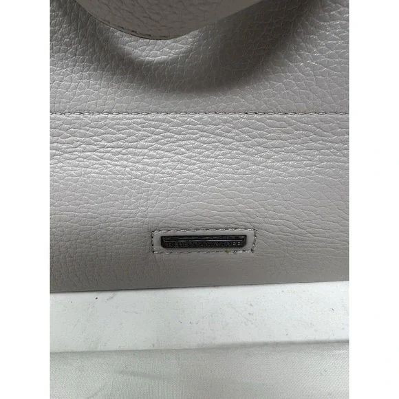 Rebecca Minkoff  Panama Leather Tote Bag Grey / Lime Inner $295 EUC - Picture 3 of 14